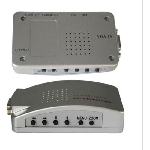 Universal PC VGA to TV AV RCA Signal Adapter Converter Video Switch Box Supports NTSC PAL for computer peripherals