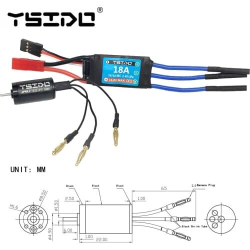 YSIDO 1222 11000KV Brushless Motor 18A ESC for mini Z mini Q GLracing PN racing Kyosho Mr03 Pro Atomic DRZ 1/28 1/32 RC Car