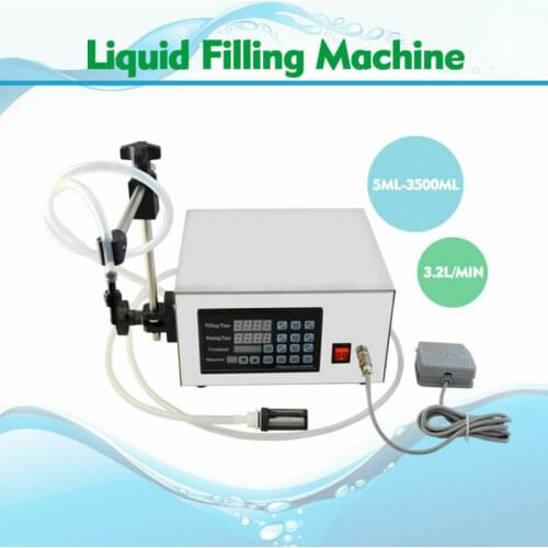 110V/220V LT130 5ml-3500ml Liquid Filling Machine with Automatic Quantitative Numerical Control for Water/Wine/Drink/Milk Pure