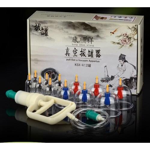 12pcs thicken Vacuum Cupping set magentic acupuncture massage suction cup