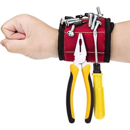 1680D Ballistic Polyester Magnetic Wristband Super Strong Magnets Adjustable Size Fits for Men and Women