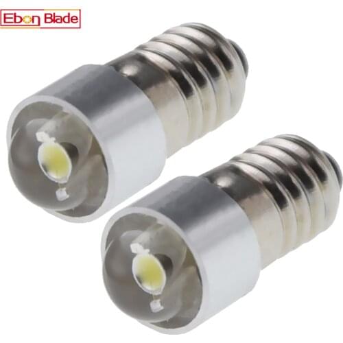 2Pcs Screw E5 Miniature LED Bulb 3V 6V 6.3V 12V 24V Cool White 0.5W Waterproof 5mm Energy Efficient Replacement E5.5 Light Lamp