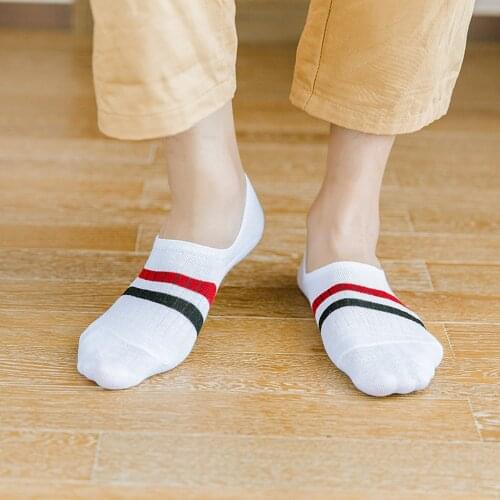 3 Pairs/Lot Men’s Socks All-match Breathable Cotton Short Socks New Striped Style Casual Ankle Socks Invisible Male Boat Socks