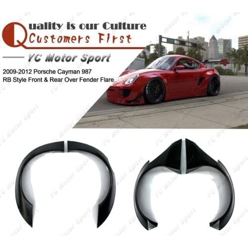 Car Accessories FRP Fiber Glass PD Style Over Fender Fit For 2009-2012 Cayman 987 RB Front / Rear Over Fender Flares Kit