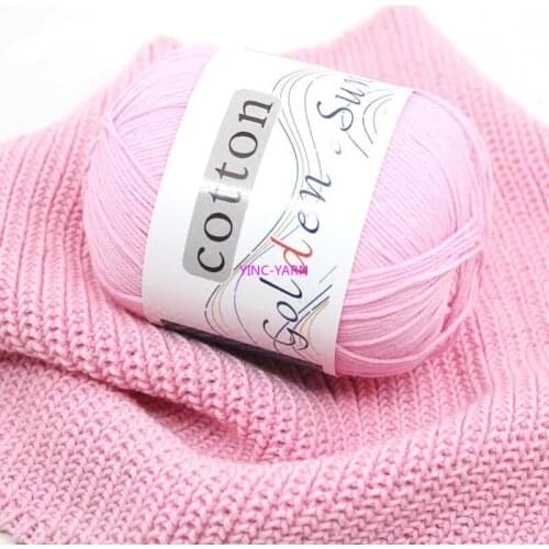 Combed Coloured Skein 50g 100%Cotton soft Craft NEW Warm Crochet Sweater Knitting Babycare Yarn Lot 8ply Wool Scarf DIY knitted