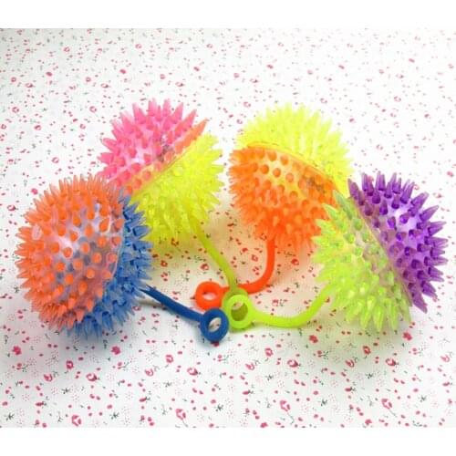 Double Color Massage Ball Rainbow Flash Light Ball Gift Toys For Children 2021