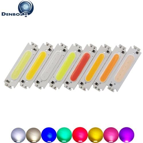 Hot sale big promotion 60mm 15mm LED COB Strip Light Source moudle Colorful COB LED bulb 12V DC 2W FLIP Chip for DIY auto Lamp