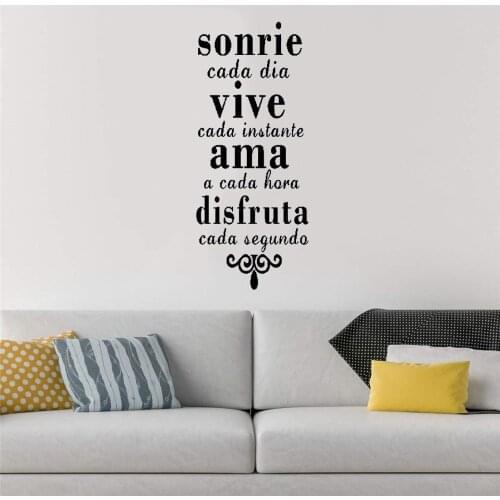 Spanish Quotes Wall Sticker find Spanish Quotes Wall Deals Home Decoration For Living room Bedroom Vinyl Mural RU4076