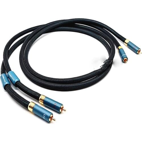 Hifi 8N OFC Ortofon RCA Cable Hi-end CD Amplifier Interconnect 2RCA to 2RCA Male Audio Cable