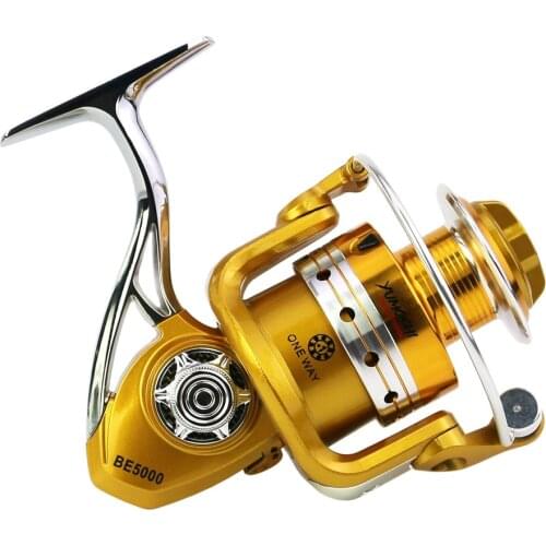 5.5:1 Speed Gapless Metal Fishing Spinning Reels Freshwater Sea Fishing Bait Casting Reel Gold Fishing Carp Reels Fishing Tools