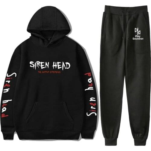 Siren Head New Two Piece Set Women/Mens Long Sleeve Hoodies+Long Pants Fashion Casual Suit Siren Head boy/girls Tracksuit