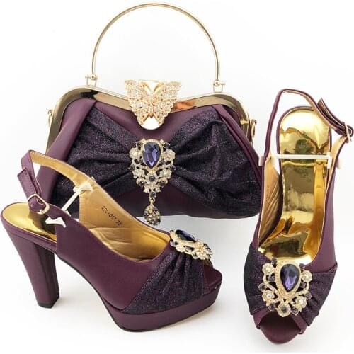 High Quality Italian Shoes With Matching Bags Set African Womens Party Shoes and Bag Sets in Heels Women Sandals And Bag