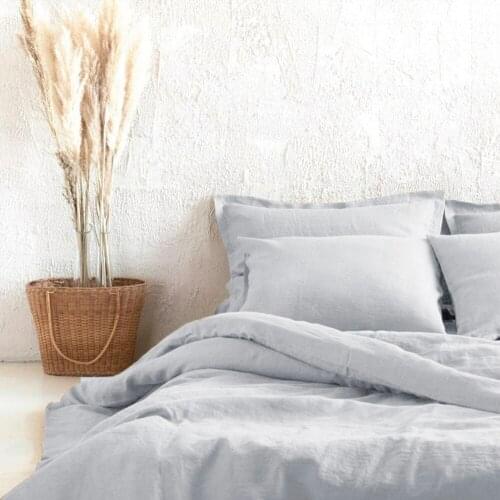 3PCS North Euro Nature Linens Bed Linen 2 Bedrooms Bedding Set Duvet Cover 150x200 Bedspread 240x260 and 50x70 Pillowcases