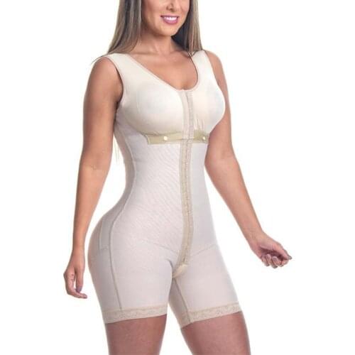 High Compression Garment With Hook And Eye Closure Adjustable Bra Body Shaper Postpartum Recovery Bodysuit