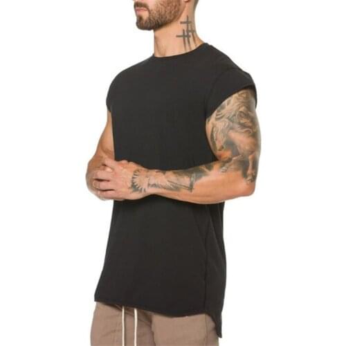 Mens Cotton fitness Clothing Summer Short Sleeve gym t shirt men bodybuilding t-shirt male Fashion tee shirt slim fit tshirt