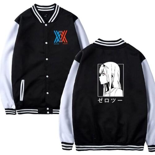 Women Baseball Uniform Coat Autumn Jacket Darling In The Franxx Men Streetwear Casual Hip Hop Tops Kawaii Sexy Girls Jackets