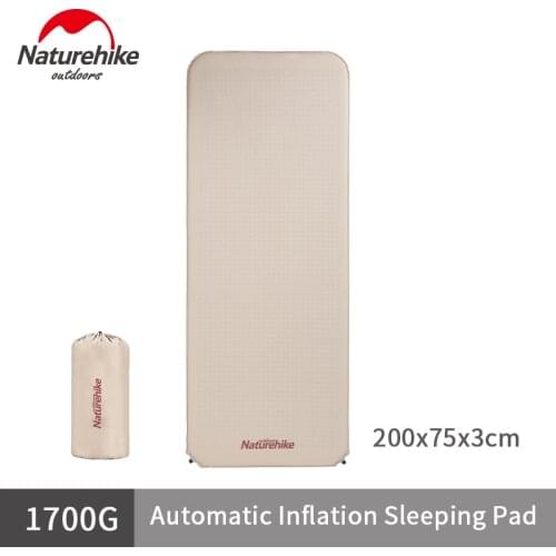 Naturehike Ultralight Singler Widen Sleeping Mat 1.7kg Outdoor Automatic Inflation Sponge Mattress Moisture Proof Tent Pad Camp