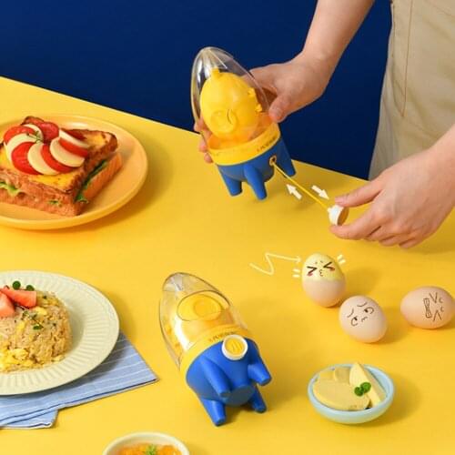 New Food Grade Silicone Manual Golden Egg Puller Scrambler Household White Yolk Mixer Kitchen Tool Mix Convenient Not Damage Egg