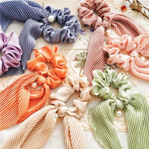 Pearl headband satin fabrics frilly luxury designer hair accessories opaska do wlosow headbands for women fashion headdress
