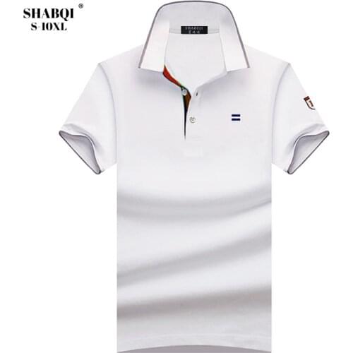 SHABIQI Brand Men shirt Men Polo Shirt Men Short Sleeve Breathable & cotton men Polo Shirt Plus Size 6XL 7XL 8XL 9XL 10XL