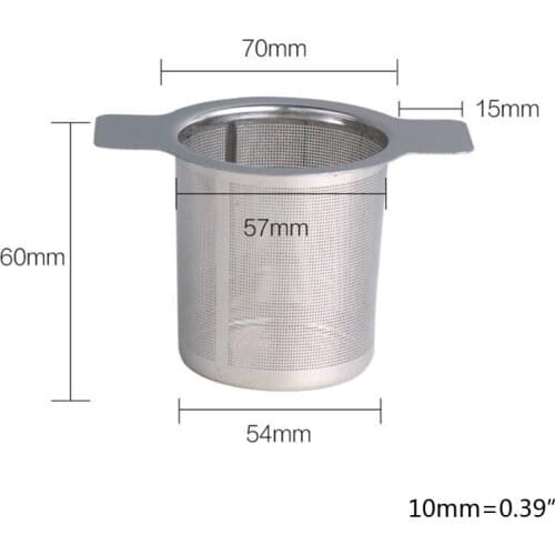 Mesh Tea Infuser with Double Handle Reusable Stainless Steel Tea Strainer Teapot Loose Tea Leaf Spice Filter Items