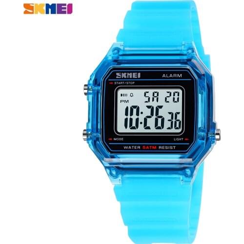 SKMEI LED Light Ladies Electronic Watch 50m Waterproof Sport Stopwatch Women Casual Digital Chrono Watches Relogio Feminino 1698