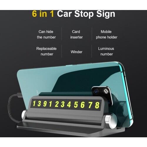 Hidden-in Car Temporary Parking Card Car Supplies Parking Station Card Phone Number Car Accessories Parking Assist