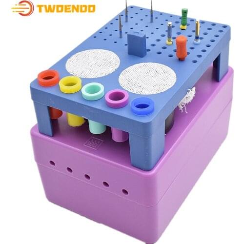 Dental Instrument Multifunction Sterilizable Endo Box Plastic Box 160 Holes for Endo Files Root Canal Treatment Files