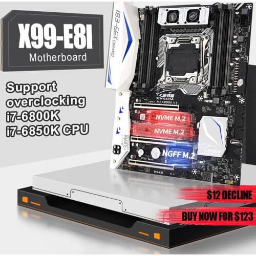 X99 E8I Motherboard Intel XEON E5 LGA2011-3 All Series DDR4 ECC REG NON-ECC Memory NVME USB3.0 Support Turbo boost