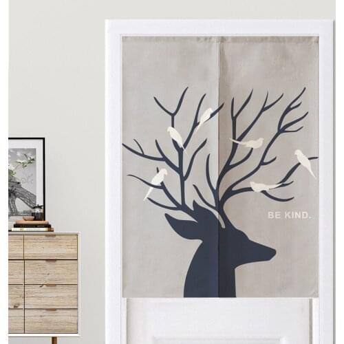 Nordic Elk Door Curtain Partition Curtain Bedroom Kitchen Entrance Feng Shui Curtain Bathroom Curtain Noren