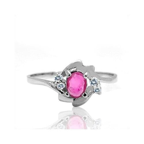 CoLife Jewelry Ruby Wedding Ring for Woman 4mm*5mm Natural Ruby Ring 925 Sterling Silver Ruby Jewelry Brithday Gift for Woman