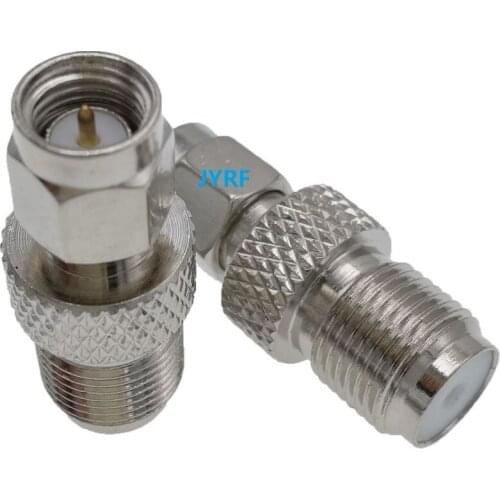 100pcs SMA Male Plug to F Type Jack Female Straight RF Coaxial Connector Adapter