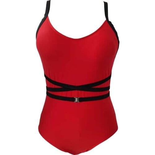 2021 swimsuit womens body solid stitching plus size woman swimwear bikini set swimming suit for women
