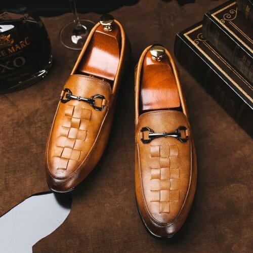 2021 Loafers Shoes Men Dress Shoes Comfy Slip-on Mens Flats Moccasins Male Footwear Luxury Brand Leather Casual Shoes Plus Size