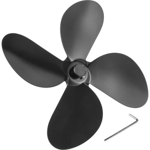 4 Blades Fireplace Fan Replacement Blades Heat Powered Warm Wood Stove Efficient Fireplace Fan Low Noise Winter