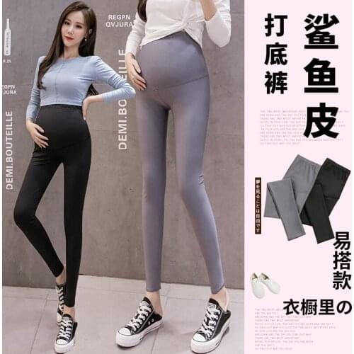 8655# Maternity Pants Spring Autumn Solid Color Elastic Waist Belly Support Pants Maternity Leggings Maternity Trousers