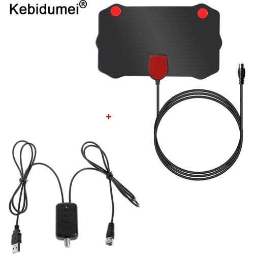 Kebidumei TV Antena 1080P Digital HDTV Indoor TV Antenna VHF(172-240Mhz)\UHF(470-860Mhz) Radius Surf Fox HD Mini Antennas Aerial
