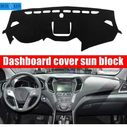 Car Dashboard Cover Mat Pad Sun Shade Instrument Cover Carpet Accessories For Hyundai Santa Fe IX45 Maxcruz 2013 2014 2015 -2018