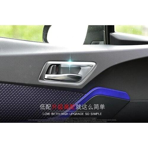 For TOYOTA C-HR 2017 4 PCS Car Interior Inside Door Handle Bowl Frame Decorative Cover Trim Car Styling Accessories