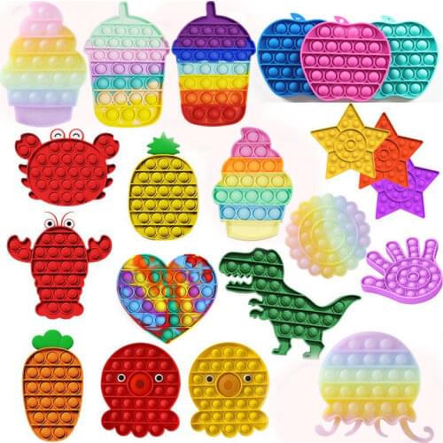 Antistress Toys Dinosaur Push Bubble Fidget Sensory Toy Children Autism Special Need Stress Reliever Toys for Kids Adult Gifts