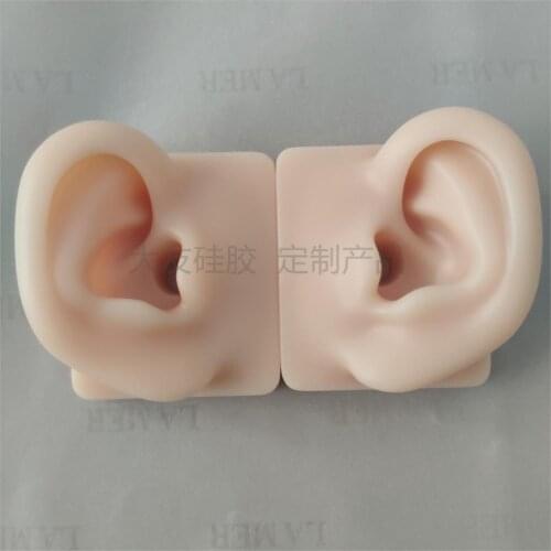 Adult simulation ear model left and right silicone acupuncture ear model eudcation demonstration use
