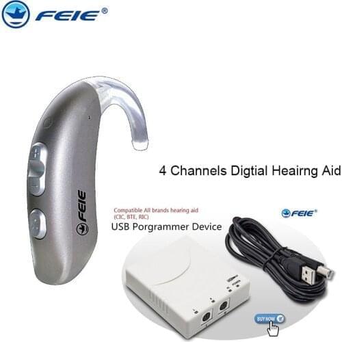 Feie deaf products self adjusting hearing aid digital MY-16 for severe to profound hearing loss free shipping