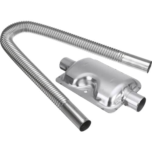 24" Length Car Exhaust Pipe Silencer Muffler Kit Bracket Screws for