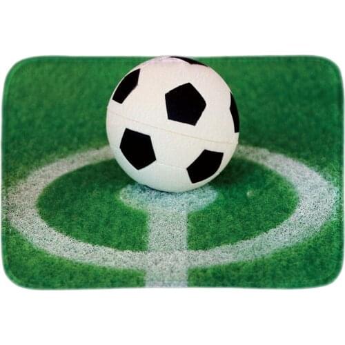 Football Game Doormat Entrance Floor Mat Sport Ball Doormat Rug Indoor Outdoor Front Door Bathroom Mats Short Plush Fabric Mats
