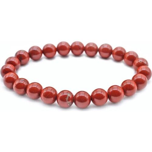 Red Coral Jades Beads Natural Stone Bracelet Bangle Yoga Meditation Jewelry Friendship Gifts 6mm 8mm 10mm