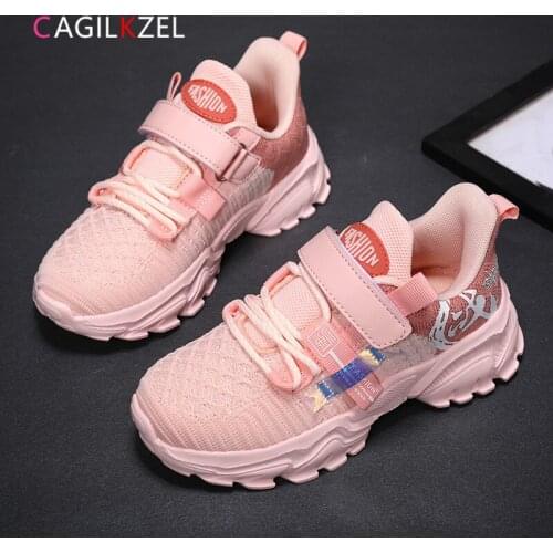 CAGILKZEL 2020 Autumn Fashion Children Shoes Breathable Mesh Sneakers Girls Shoes Comfortable Running Sports Kids Shoes For Girl