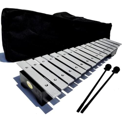 15-Tone Xylophone Aluminum Plate Piano Metal Percussion Instrument