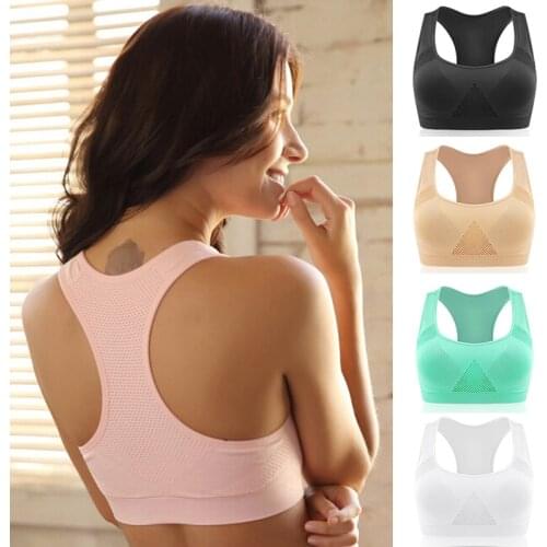 Hot! Professional Women Padded Tank Top Athletic Vest Gym Fitness Sports Bra Stretch Cotton Seamless popular Yoga Bras 4 colors