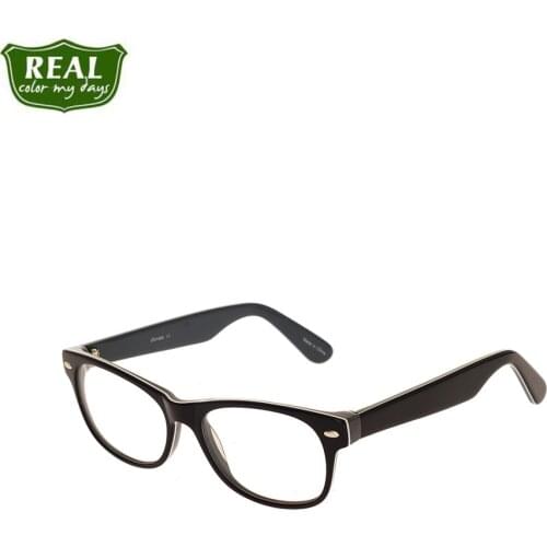 REAL Vintage Contracted Leisure Acetate Student Glasses Frame Students Myopic Glass Prescription Optical Glasses Unisex
