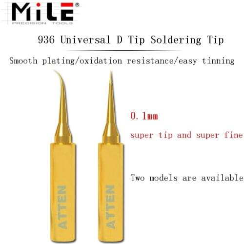 0.1mm SuperFine Soldering Iron Tips High Speed Copper Welding Tips High Temperature Resist Non-Magnetic For BGA Soldering Rework